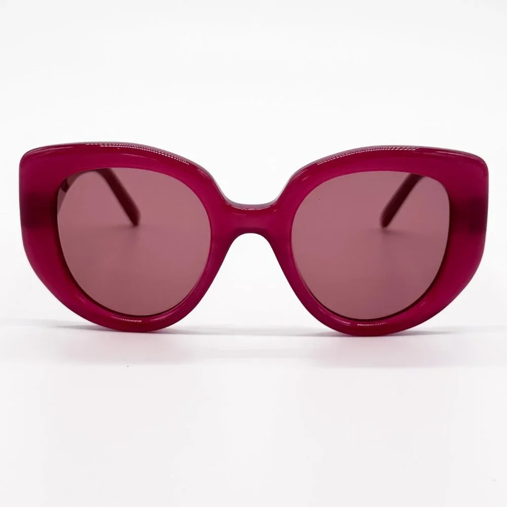 NEW LOEWE LW40100I 75Y SUNGLASSES WOMEN PINK ROUND - Picture 3 of 9
